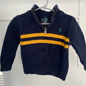 Polo by Ralph Lauren Navy and Yellow Kids Sweater